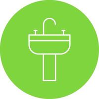 Sink Line Circle color Icon vector