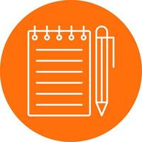 Notebook Line Circle color Icon vector