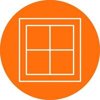 Window Line Circle color Icon vector