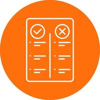 Pros And Cons Line Circle color Icon vector