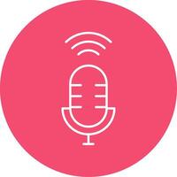 Voice Assistant Line Circle color Icon vector