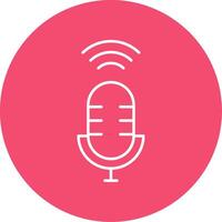 Voice Assistant Line Circle color Icon vector