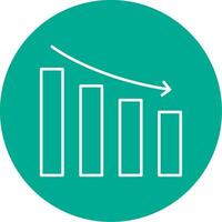 Reputation Loss Line Circle color Icon vector