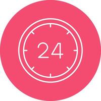 24 Hours Line Circle color Icon vector