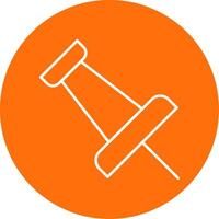 Pinned Line Circle color Icon vector