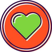 Heart Filled Icon vector