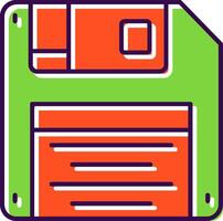 Floppy disk Filled Icon vector