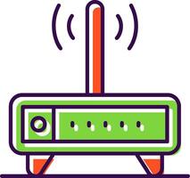 Modem Filled Icon vector