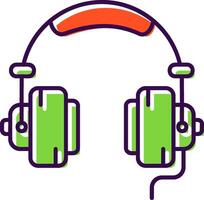 Headphone Filled Icon vector
