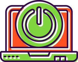 Power off Filled Icon vector