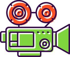 Video camera Filled Icon vector