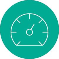 Speedometer Line Circle color Icon vector