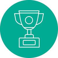 Trophy Line Circle color Icon vector