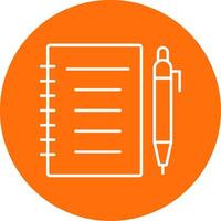 Notebook Line Circle color Icon vector