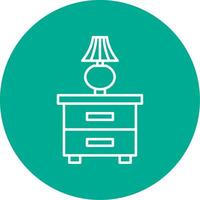 Wardrobe Line Circle color Icon vector