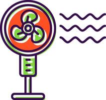 Pedestal fan Filled Icon vector