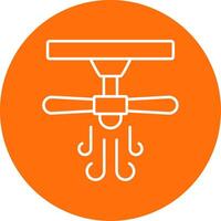 Ceiling Fan Line Circle color Icon vector
