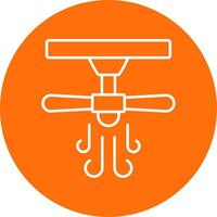 Ceiling Fan Line Circle color Icon vector