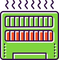 Heater Filled Icon vector