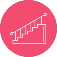 Stair Line Circle color Icon vector