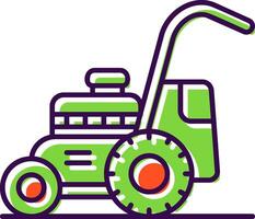 Mower Filled Icon vector