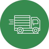 Cargo Truck Line Circle color Icon vector