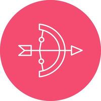 Archery Line Circle color Icon vector