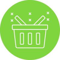 Basket Line Circle color Icon vector