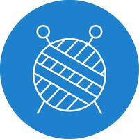 Knitting Line Circle color Icon vector