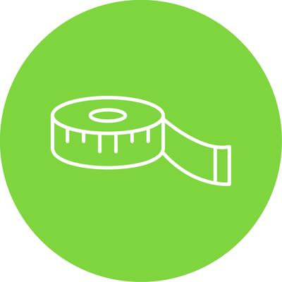 Measure Tape Line Circle color Icon