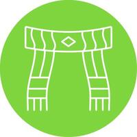 Scarf Line Circle color Icon vector