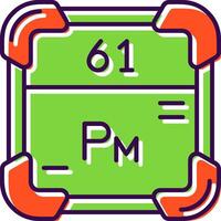 Promethium Filled Icon vector