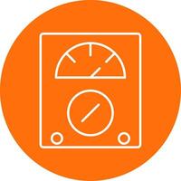 Voltmeter Line Circle color Icon vector