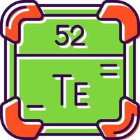 Tellurium Filled Icon vector