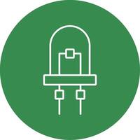 Diode Line Circle color Icon vector