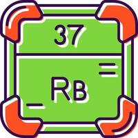 Rubidium Filled Icon vector