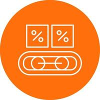 Conveyor Band Line Circle color Icon vector