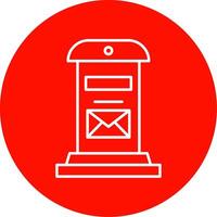 Letter Box Line Circle color Icon vector