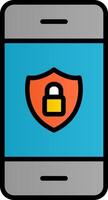 Mobile Security Vector Icon