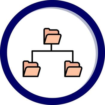 Folder Data Sharing Vector Icon