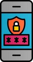 Mobile Security Vector Icon