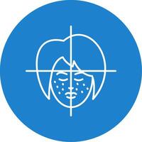 Face Treatment Line Circle color Icon vector