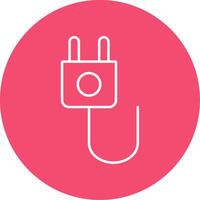 Wall Plug Line Circle color Icon vector