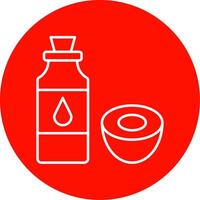 Coconut Oil Line Circle color Icon vector