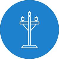 High Voltage Line Circle color Icon vector