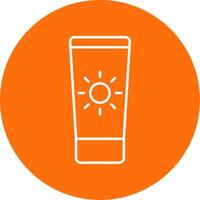 Sun Cream Line Circle color Icon vector