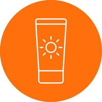 Sun Cream Line Circle color Icon vector