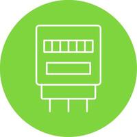 Electric Counter Line Circle color Icon vector