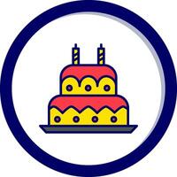 Birthday cake Vector Icon