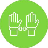 Arrest Line Circle color Icon vector